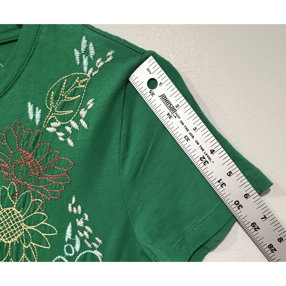 Johnny Was NWT Woman's XS Asymmetric Ruffle Flounce SS Dress- Cora Embroidered - Picture 8 of 14